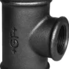 Sort tee m. muffer - 1¼" x 1½" x 1¼"