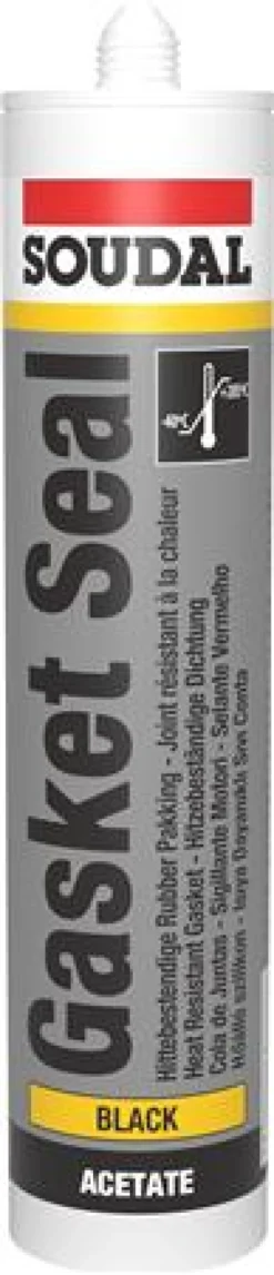Soudal Gasketseal, pakningssilikone, sort, 310 ml