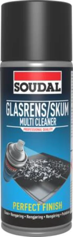 Soudal Glasrens/skum, 400 ml, hvid