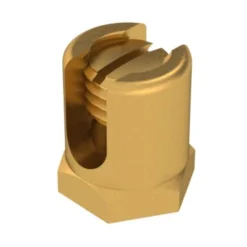 Splitbolt, 2x16 mm², M6x25, messing/kobber