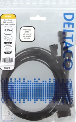 Splitter til PWM-blæsere, 4-pin til 5x4-pin, Molex-strøm