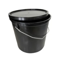 Sprehn spand, 11,5 liter, sort, robust, med hank og låg