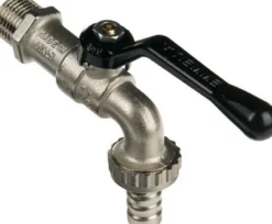 1/2" Spulehane med slangeforskruning
