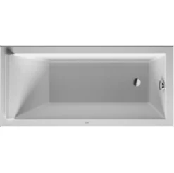 Starck badekar til indbygning, 150 x 70 cm, afløb i fodenden - Duravit