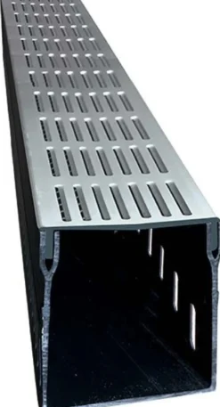Star Drain drænrende, 100 x 103 x 1000 mm, med grå alu-rist
