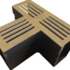 Star Drain PVC-tee, 65 x 103 mm, med cortenstål rist, A15 belastning