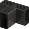 Star Drain PVC-tee, 65 x 103 mm med sort aluminiumsrist