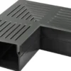 Star Drain 100 x 53 mm PVC-hjørne med sort aluminiumsrist