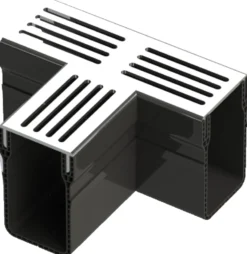 Star Drain 65 x 103 mm PVC-tee med grå aluminiumsrist