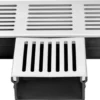 Star Drain 100 x 53 mm PVC-tee med grå aluminiumsrist
