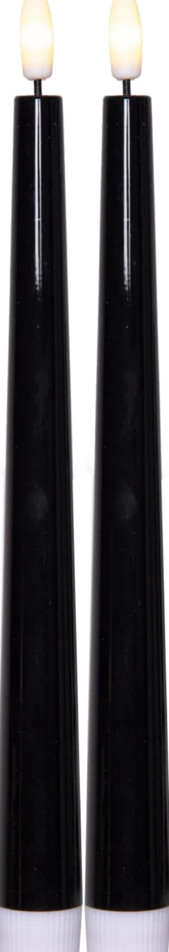 Star Trading Flamme Candy kronelys, 2 stk, sort