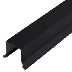 Sternkapsel alu sort 22mm, lige, 1 meter