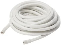 Stofledning, 5 meter, 2x0,75mm, hvid