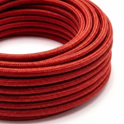 Stofledning, 5 meter, 2x0.75 mm², 230V, rød