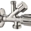 Stopventil dobbelt 1/2" x 3/8" x 3/4"