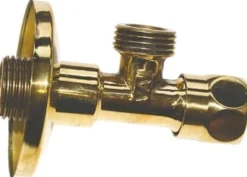 Stopventil poleret 1/2" x 1/2" med ø 56 roset
