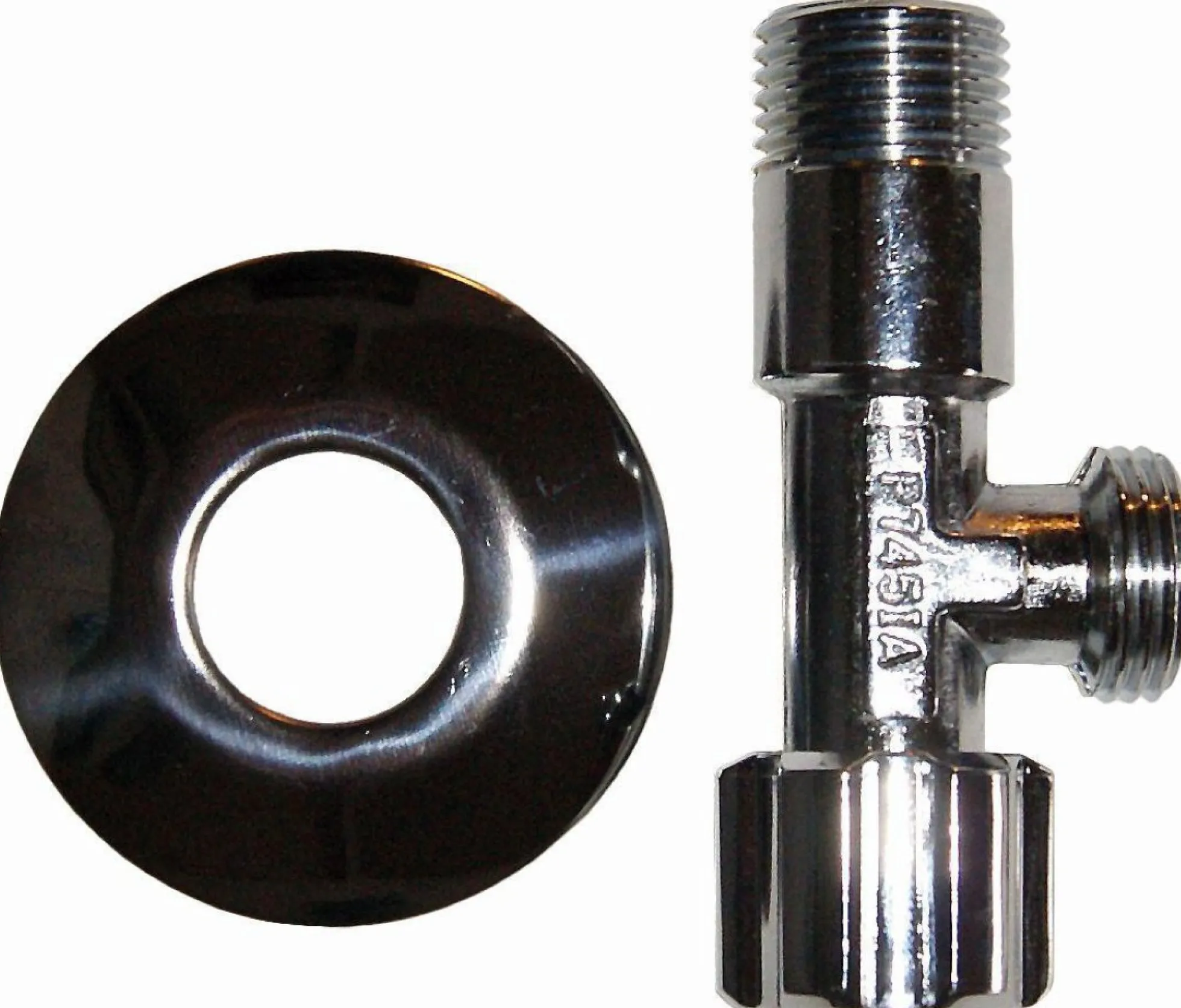 stopventil, 12" x 38" med 77 mm roset kort version