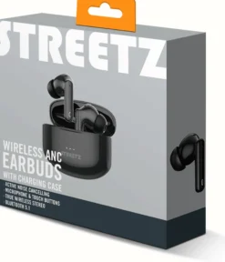 STREETZ T500 TWS earbuds, ANC, in-ear, matte black