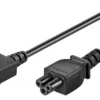 Strømkabel, C5 - C14, 1 meter, sort, H05VV-F3x0.75mm2 CU, hun-han - MicroConnect