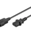 Strømkabel C13 F - C14 M, 0,6 meter, IEC 60320 C13 - IEC 60320 C14, 3x 0,75 mm², 230 V AC/6 A