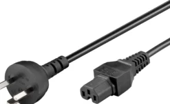 Strømkabel, DK EDB til C15, 1,8 meter, sort, H05VV-F 3Gx0.75mm² - MicroConnect