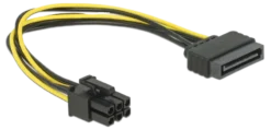 Strømkabel, SATA 15-pin > 6-pin PCI Express