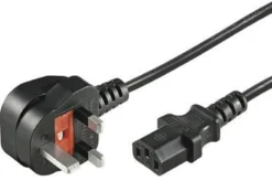 Strømkabel, UK Type G, C13, BS 1363, H05VV-F 3G0,75, 10A - MicroConnect