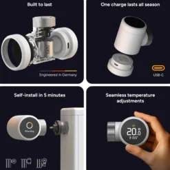 tado° X Smart Radiatortermostat - Quattro pack (4 stk)