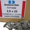 Tagpapsøm, 2,8x25 mm, varmgalvaniseret - 1285 stk. pr. pakke