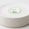 Tallerken pap lamineret, 23 cm, hvid - FoodLine