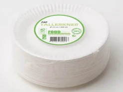 Tallerken til kaffe, pap, 15cm, hvid, 100 stk/pak - Antalis