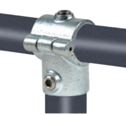 Tee med samlebeslag , galvaniseret, vandrørs-fitting til stativ og reol - Pipe Clamps