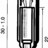 Telefonlampe 30V, 0,05 A, T5,5, 5x30 mm