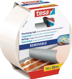 tesa 55731 tæppetape aftagelig, 50 mm, transparent