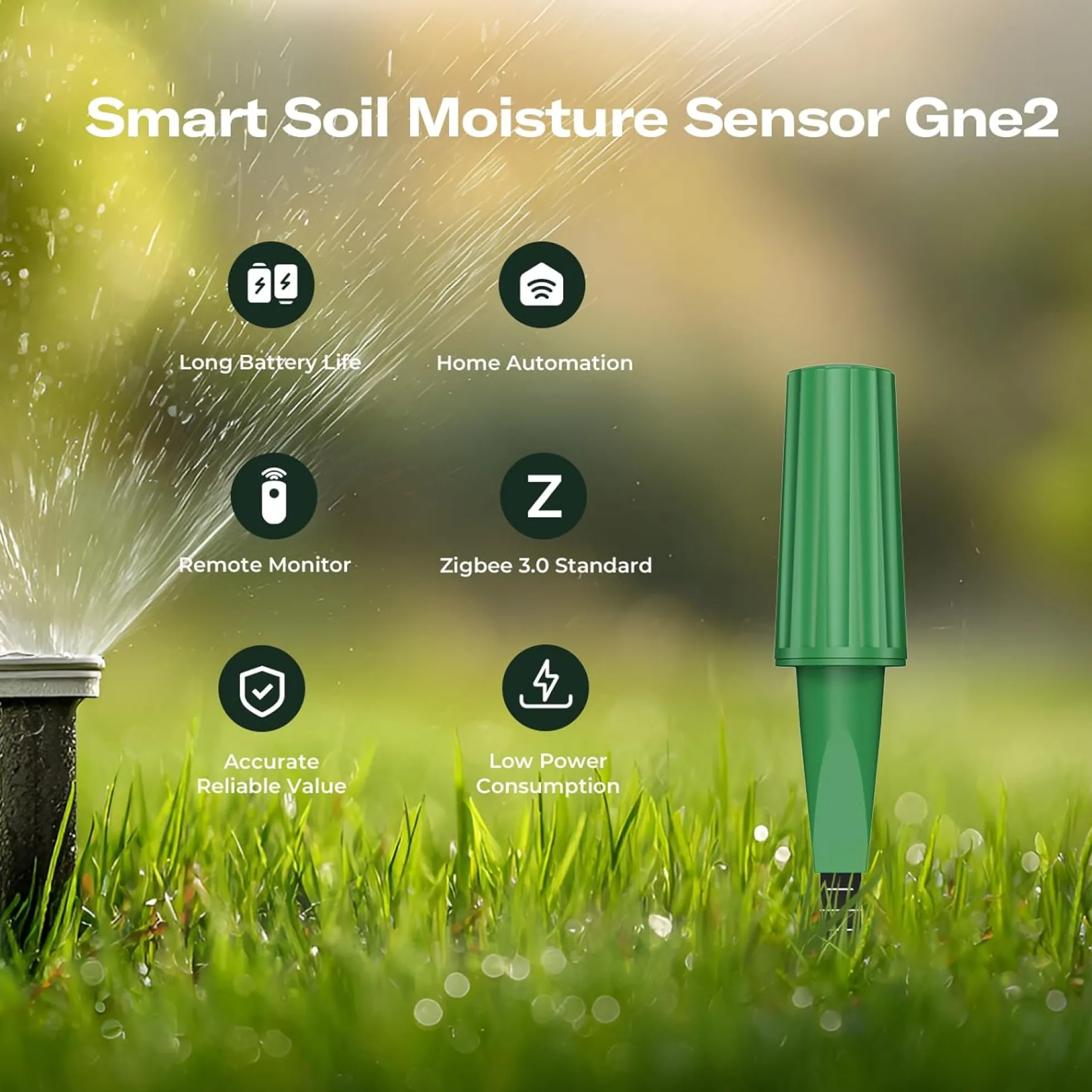 Thirdreality Smart Soil Moisture Sensor Gen2, jordfugtighedssensor, Zigbee