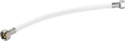 Tilslutningsslange af hvid PVC med omløbere, ⅜" x ½"