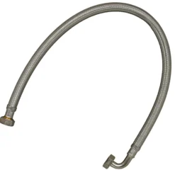 Tilslutningsslange 1" x 1 meter med 90° vinkel - Rustfri