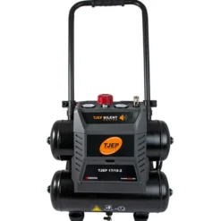 TJEP Silent kompressor 17/15-2, 2 cylinder, 17 liter tank, 203 liter/min v 0 bar, max 10 bar, olie fri