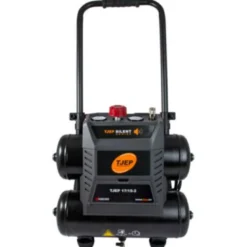 TJEP Silent kompressor 17/15-2, 2 cylinder, 17 liter tank, 203 liter/min v 0 bar, max 10 bar, olie fri