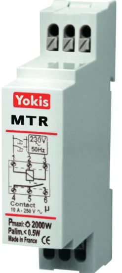 Toggle/tidsrelæ 2000W 2S-4T til din-skinne MTR2000M