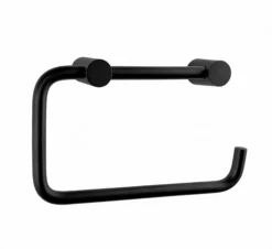 Toiletrulleholder, mat sort, rustfrit stål