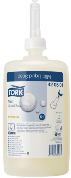 Tork 420501 sæbe, Premium Mild S1, 1 liter