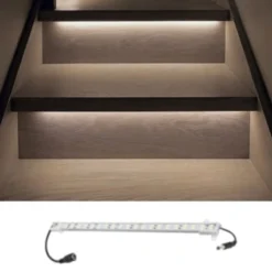 Trappe aluprofil med LED strip, 70 cm, 4W, 24V, IP65, med stik