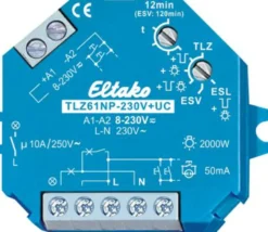 Trappeautomat TLZ61NP-230V+UC, 10A, 12-230V UC, dåse - Eltako