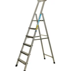 Trappestige i aluminium, 6 trin, 1,50 meter