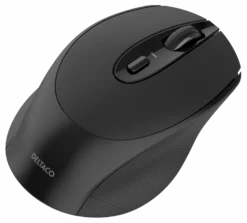 Trådløs kontormus, lydløs, USB-modtager, gummibelagt