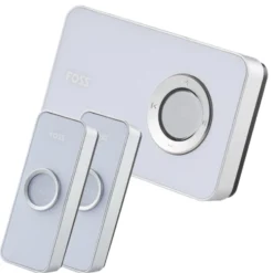 TREND Dørklokke Design, valgfri ringelyd, 2 tryk, hvid