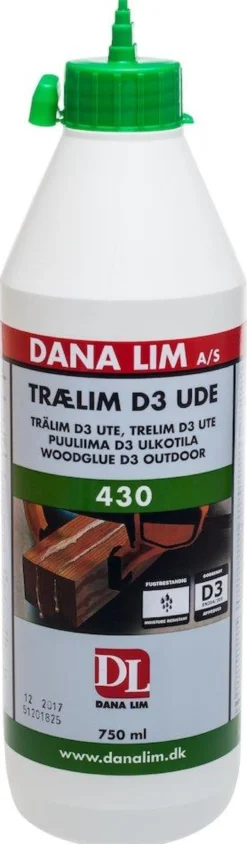 Trælim 430 D3, 0,75kg, hvid, ude - Dana Lim