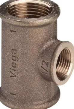 T-stykke rødgods, 1" x 3/4" x 1", Rp-gevind, DVGW - Viega