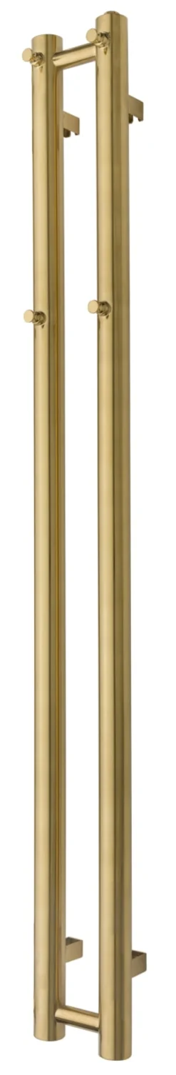 TVS PLUS 2 håndklædetørrer, børstet guld (PVD), 1400 x 135 mm
